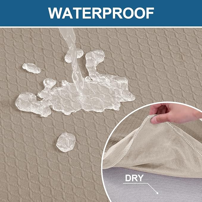 Smiry Waterproof Seat Covers for Dining Room Chairs, No Rear Covers | Stretch - Image 3