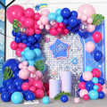 170Pcs Blue and Pink Balloons Summer Hawaii Tropical Arch Garland Kit | Royal by OuddyParty