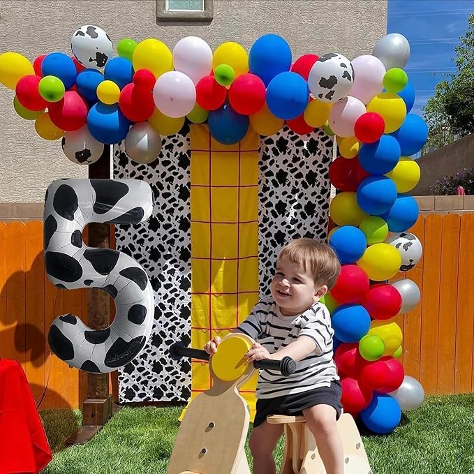 Cow Print Number Balloons, Large Foil Number 5 Balloon 40 Inch Cow Balloon - Image 6