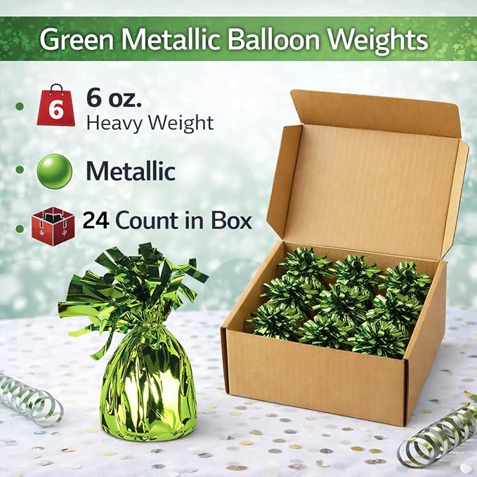 ROYALHOUSE Metallic Wrapped Balloon Weights - Image 2