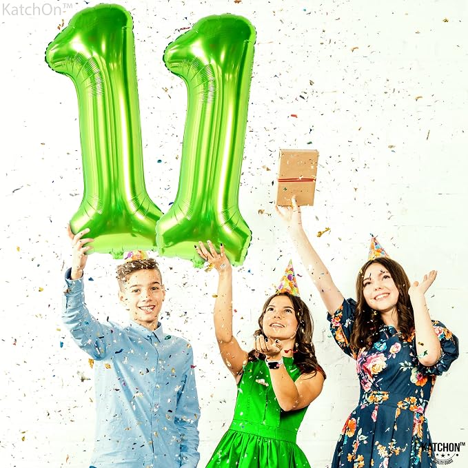 KatchOn Light Green Number 11 Balloon 40 Inch, 11th Birthday Balloon Decor | - Image 8