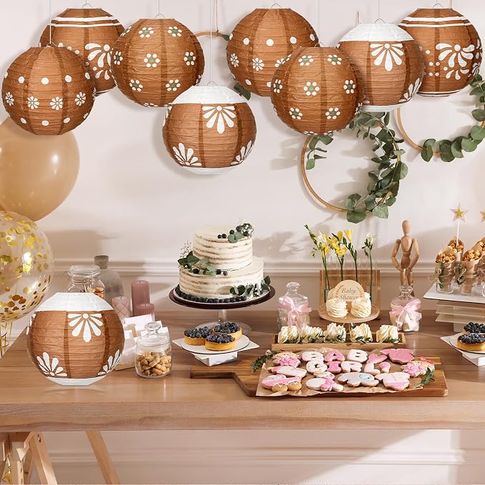 Baquler 12 Pcs Cielito Lindo Hanging Paper Lanterns Party Decorations, 8 Inch - Image 3