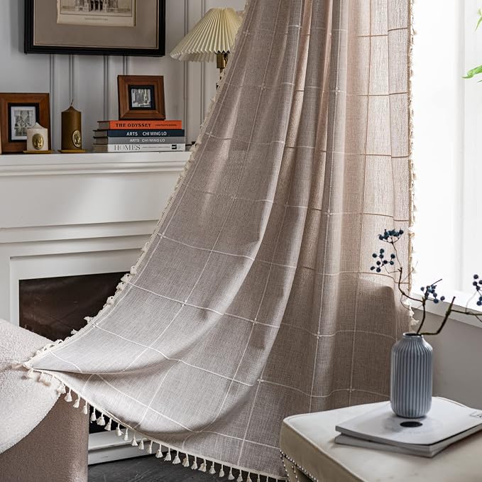 Sutuo Home Boho Curtains for Bedroom 96 Inches Long, Light Filtering Country by SutuoHome