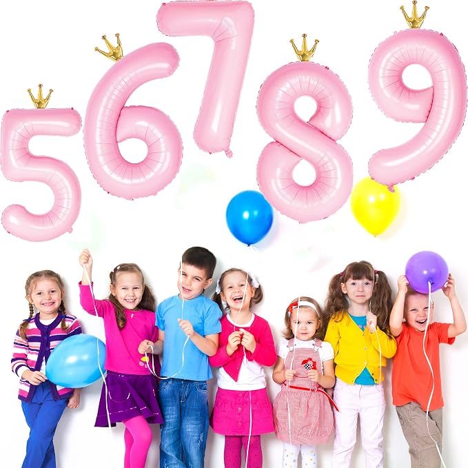 Giant Light Pink Number 8 Balloon - Image 3