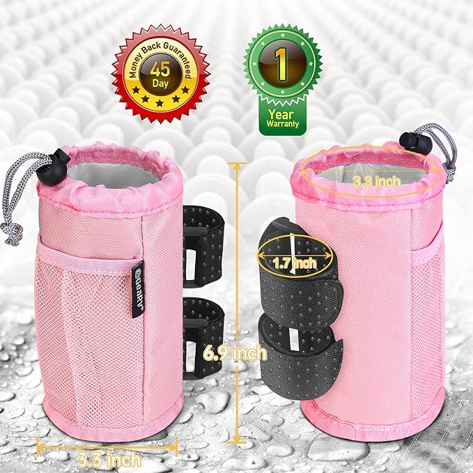 GEARV 2Pack Cup Holder for Bike, Scooter and Wheelchair, Water Bottle Holder - Image 7