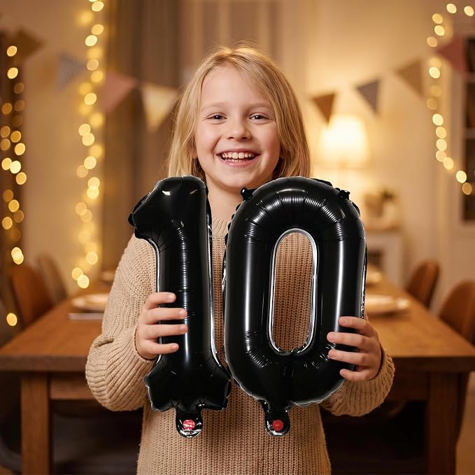 Number 10 Balloon Foil Mylar Balloons - Image 2