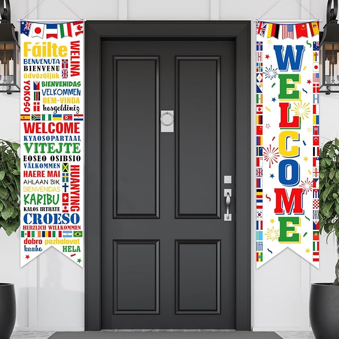 Tatuo 2 Pcs International World Flags Decorations, International Welcome Porch by Tatuo