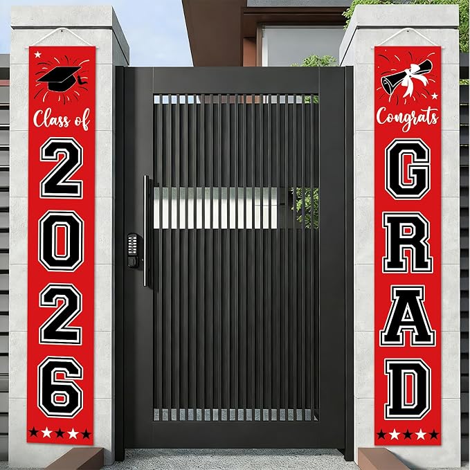 Graduation Decorations Class of 2026 Hanging Grad Banner, Graduation by Gredeit