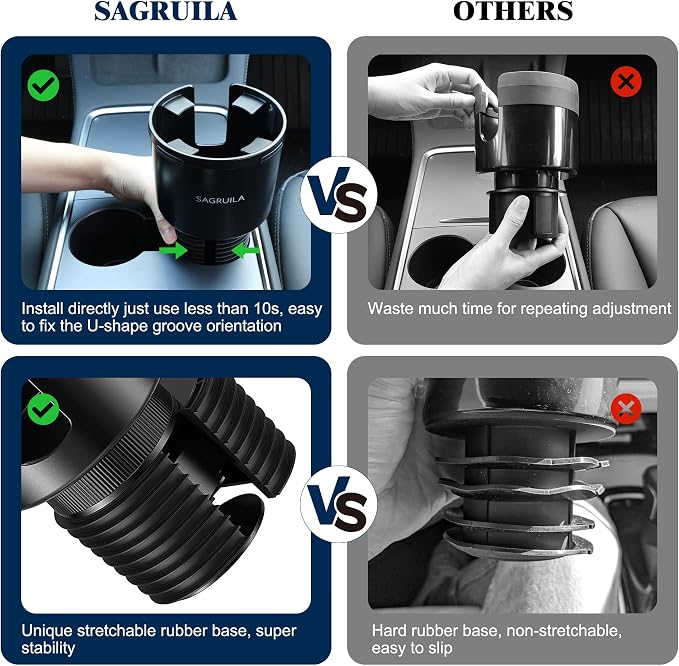 Quick-Install Car Cup Holder Expander, Space-Saving Cup Holder - Image 9