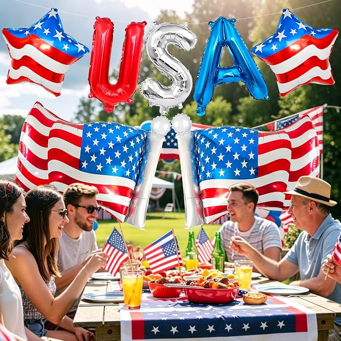 Patriotic USA&Star Flag Balloons 4th of July Independence Day Party Decor | USA - Image 5
