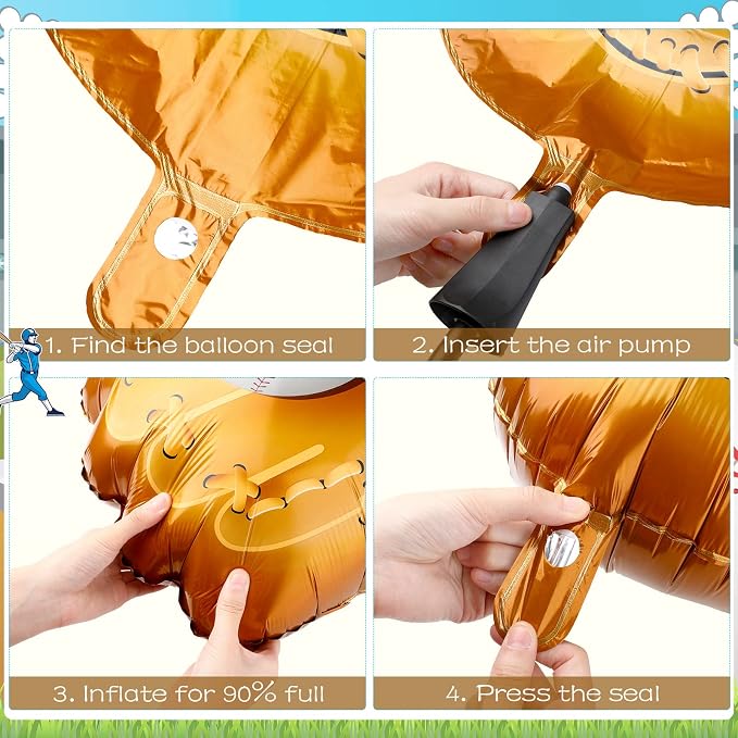 Skylety 18 Pieces 18 Inch Baseball Balloons Baseball Foil Balloons 20 Inch - Image 3