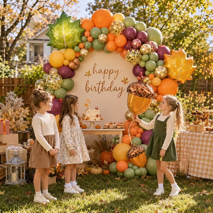 Fall Balloon Garland Arch Kit, Thanksgiving Burnt Orange Burgundy Balloons | - Image 5
