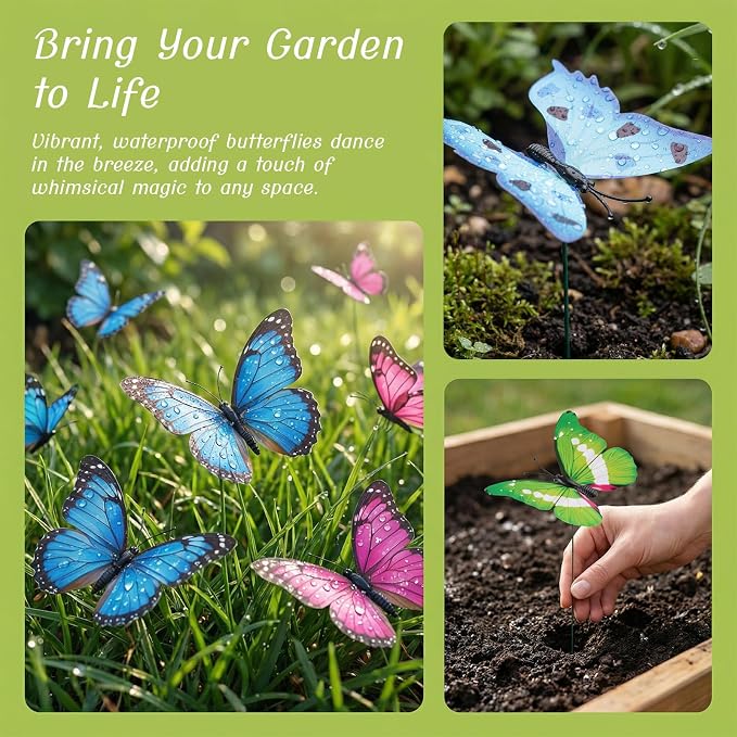 30PCS Butterfly Decor Outdoor Butterfly Garden Stakes - Image 8