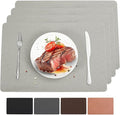 Vinyl Placemats Set of 4 Heat Resistant Easy Clean Non-Slip Place Mats by BxzanDya-LifeSmartMaker