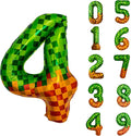Pixel & TNT Theme 40in Giant Number Balloons by Unknown