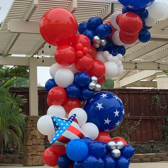 YMSZ Red and Blue Balloon Garland Arch Kit, Graduation, Independence Day - Image 5