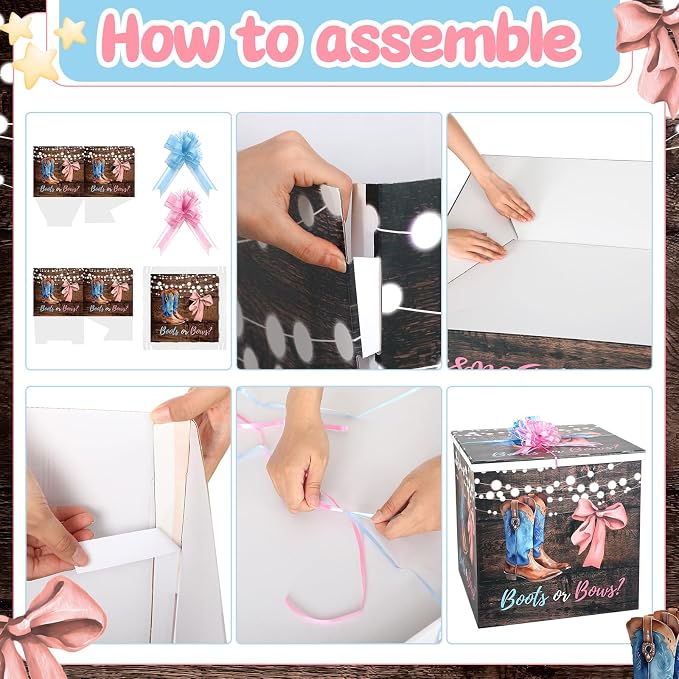 AmazingSpark 28in Giant Gender Reveal Gift Box - Image 3