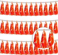 3P Orange Tassel Banner Garland Metallic Foil Fringe Banner Tinsel Tassels by FENGNIAN