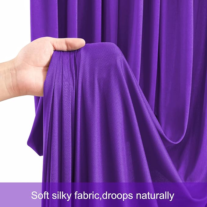 10x12 Purple Backdrop Curtains for Wedding Party Wrinkle Free Backdrops Curtain - Image 7