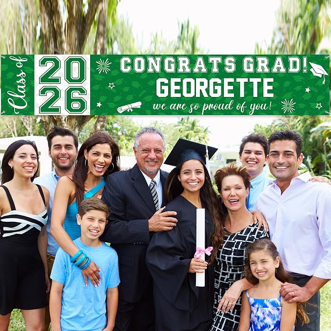 Graduation Congratulations Banner Decorations, Class of 2026 Personalized - Image 5
