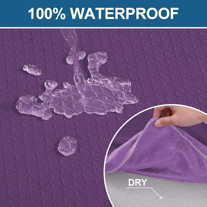 Smiry Waterproof Seat Covers for Dining Room Chairs, No Rear Covers | Stretch - Image 4