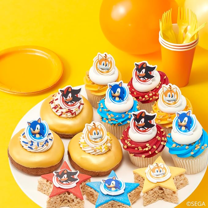 DecoPac Sonic the Hedgehog Rings, Cupcake Decorations Featuring Sonic, and - Image 6