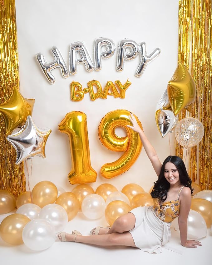 Gold 19 Balloon - Image 2