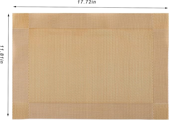 Placemats Set of 4 Washable Indoor | Outdoor Vinyl Place Mats - Image 2