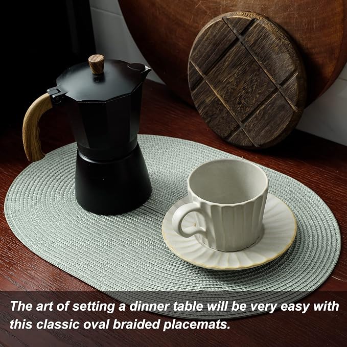 AHHFSMEI Placemats Set of 4 for Dining Table Washable Woven Non-Slip 18x12 - Image 5