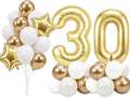 PartyWoo Number Balloons 40 Inch Gold Number 30 Kit 33pcs by PartyWoo