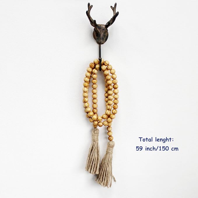 CVHOMEDECO. Wood Grain Beads Garland - Image 6