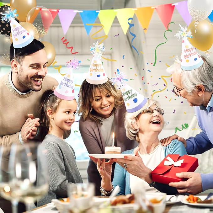 CANREVEL 12 PCS Party Hats for Adults and Kids, Party Headwear | Birthday - Image 4