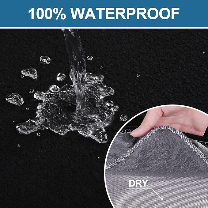 Smiry Waterproof Seat Covers for Dining Room Chairs, No Rear Covers | Stretch - Image 3