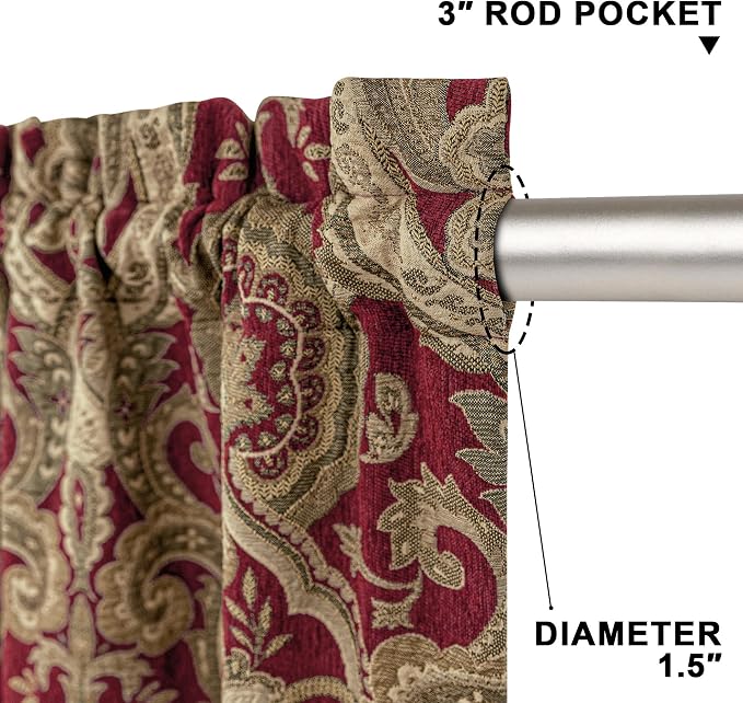 Loom and Mill Luxury Damask Curtains - Image 5