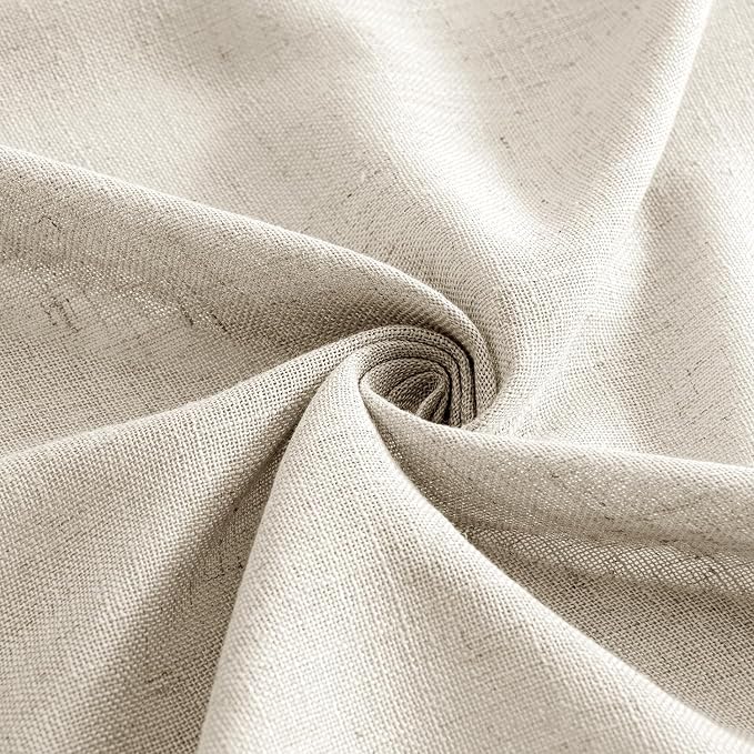MIULEE Cream Linen Curtains 52x108 Inches Long - Image 8