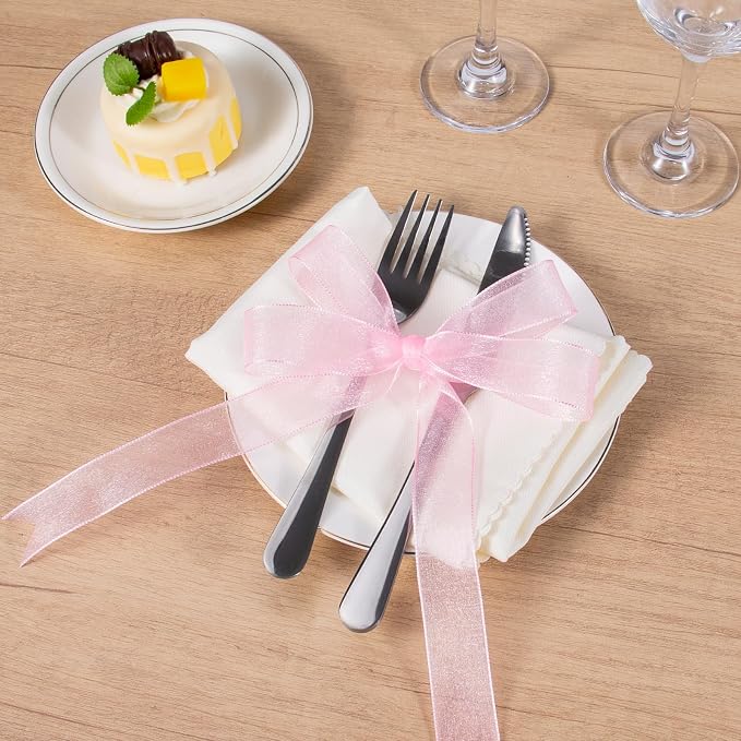Sheer Organza Ribbon 1 Inch Chiffon Ribbons - Image 6