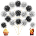 Chinco 100 Pcs Foil Firework Cupcake Toppers Sparkle Tinsel Cake Toppers Cake by Chinco