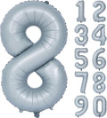 40 In Matte Gray Number 8 Balloons Helium Foil Mylar Balloon Digit 8 | by Exquisitehighqualitypartydecorationstomeetyoureveryneed%EF%BC%81