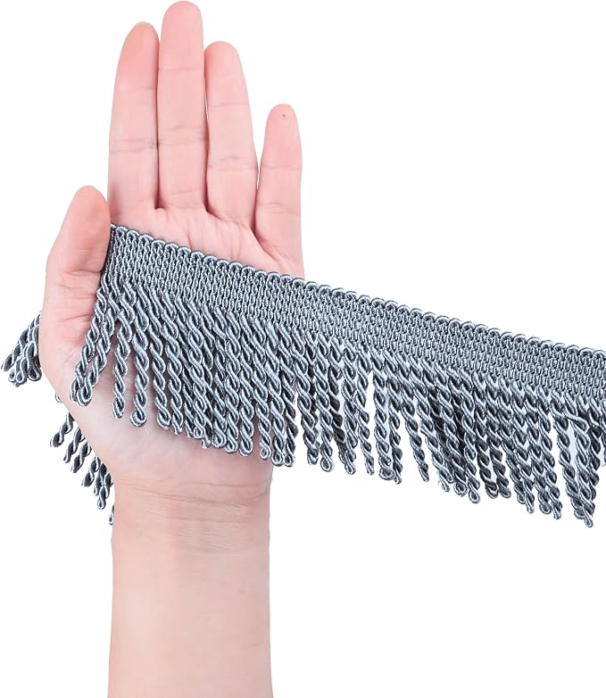 BEL AVENIR Bullion Fringe Trim Curtain Fringes 10 Yard x 2.5 Inches Sewing | - Image 2