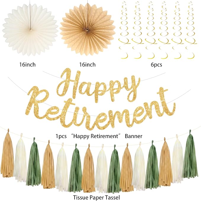 Roetyce Retirement Party Decorations Women Men, Sage Green Legend Has Retired - Image 7