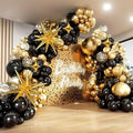 Black and Gold Balloon Arch Kit 117 PCS, and Gold Confetti Balloons, Party by AivaToba