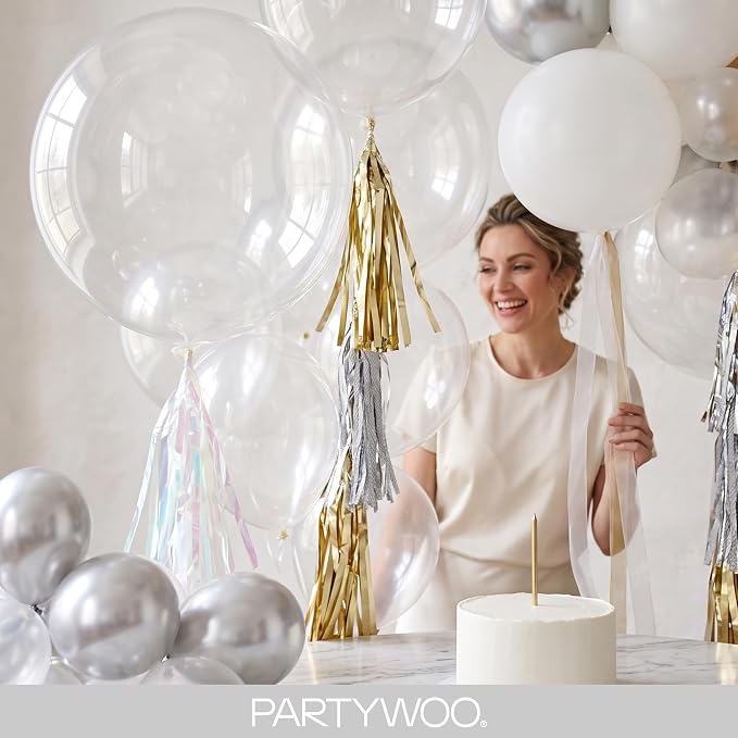 PartyWoo Clear Balloons 100pcs Different Sizes of 18 12 10 5 Inch | Balloons - Image 9