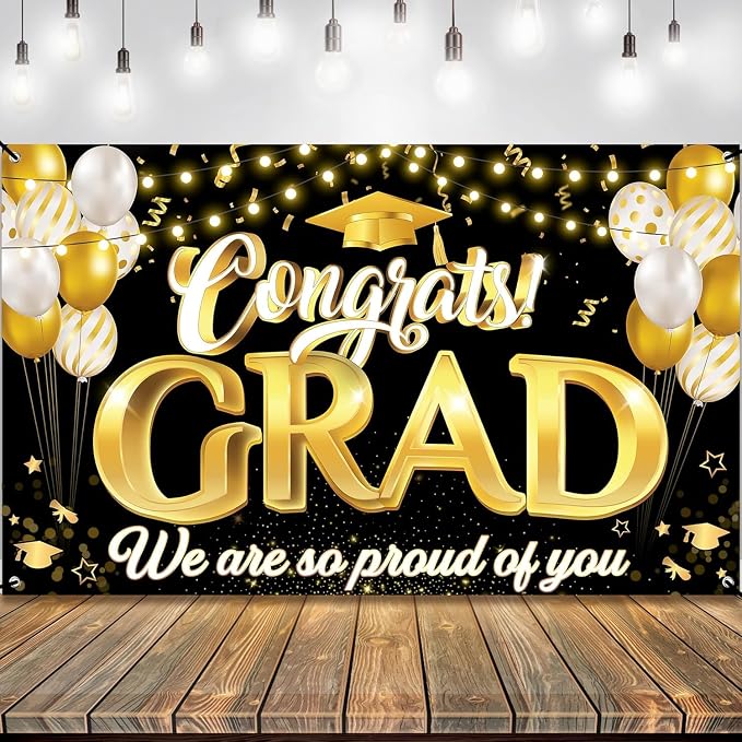 KatchOn Congrats Grad Banner 72x44 Inch | Congrats Grad We are So Proud of You by KatchOn