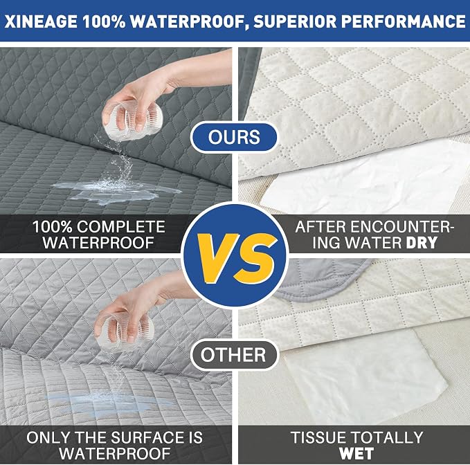 XINEAGE Quilted Chair Sofa Cover Waterproof Chair Covers - Image 2