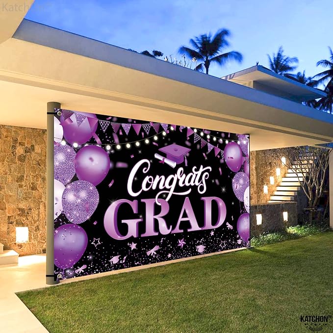 KatchOn Purple and Black Graduation Decorations 2026 Purple Graduation | - Image 7