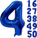 40 inch Navy Blue Number Balloon Dark Blue 4 Balloons Giant Foil Helium by Yeodong