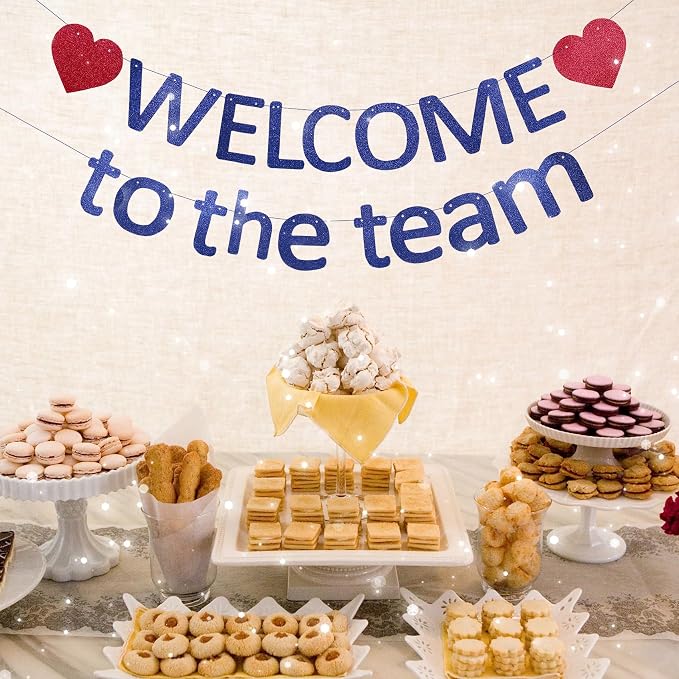 Pre-Strung Glitter Welcome to the Team Banner Welcome Banner Welcome Decorations - Image 4