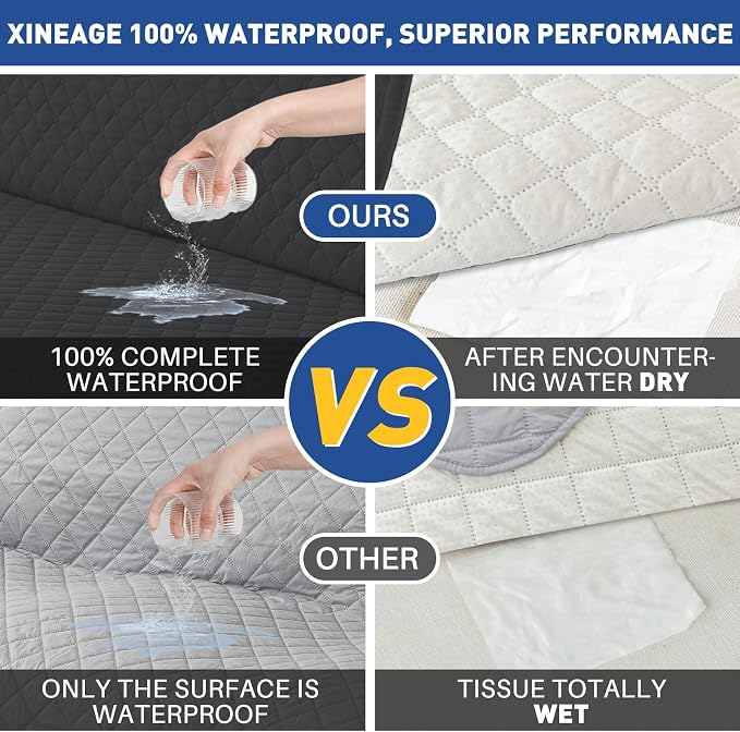 XINEAGE Quilted Chair Sofa Cover Waterproof Chair Covers - Image 3