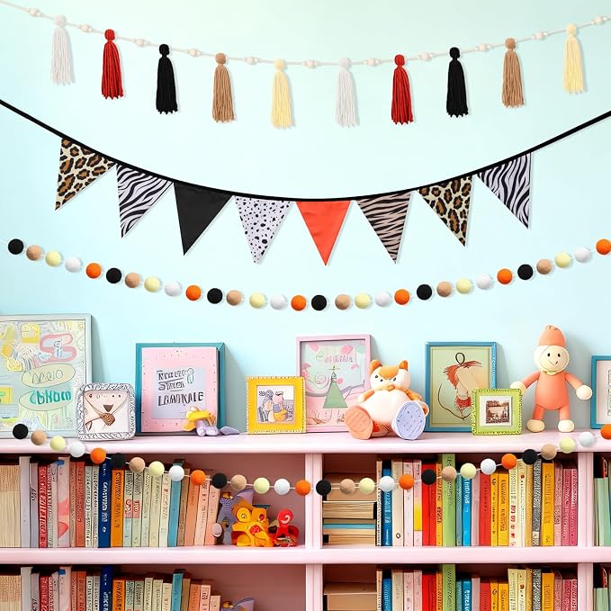 Hahafelt 4 Pcs Baby Shower Party Decoration Kit Pennant Bunting Banner Tassel - Image 8
