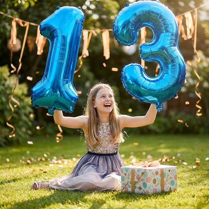 Number 13 Balloon Foil Mylar Balloons - Image 2